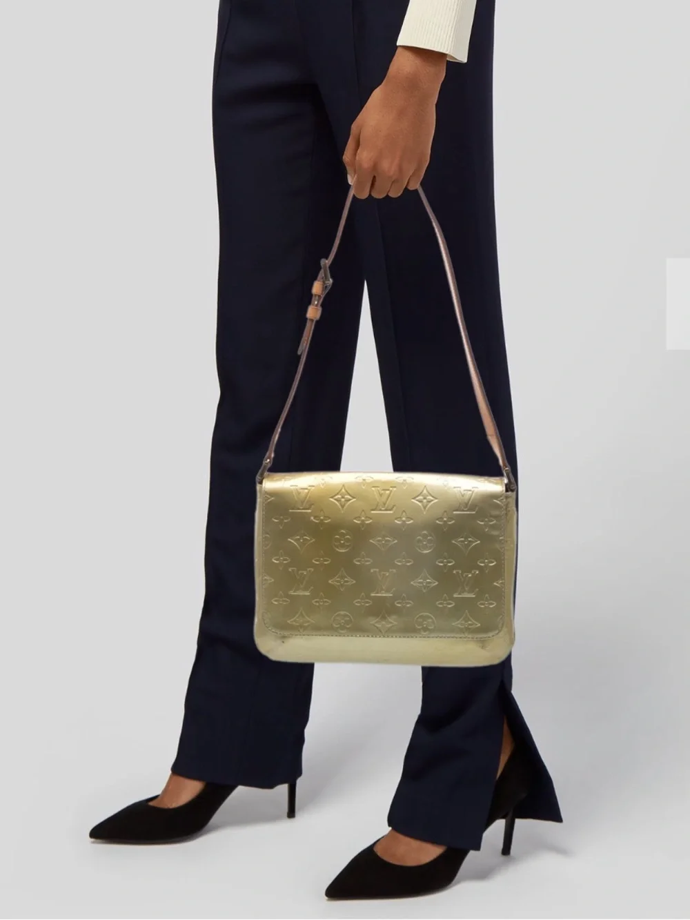 Louis Vuitton Vintage gold monogram Vernis Thompson Street shoulder bag